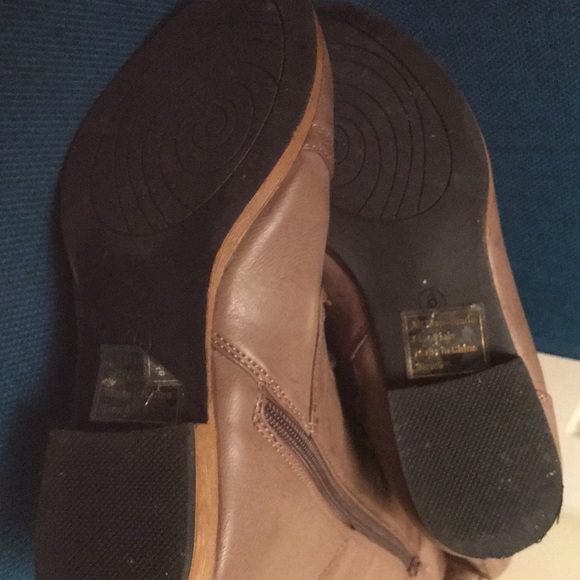 Taupe lace up combat boots - Picture 5 of 6